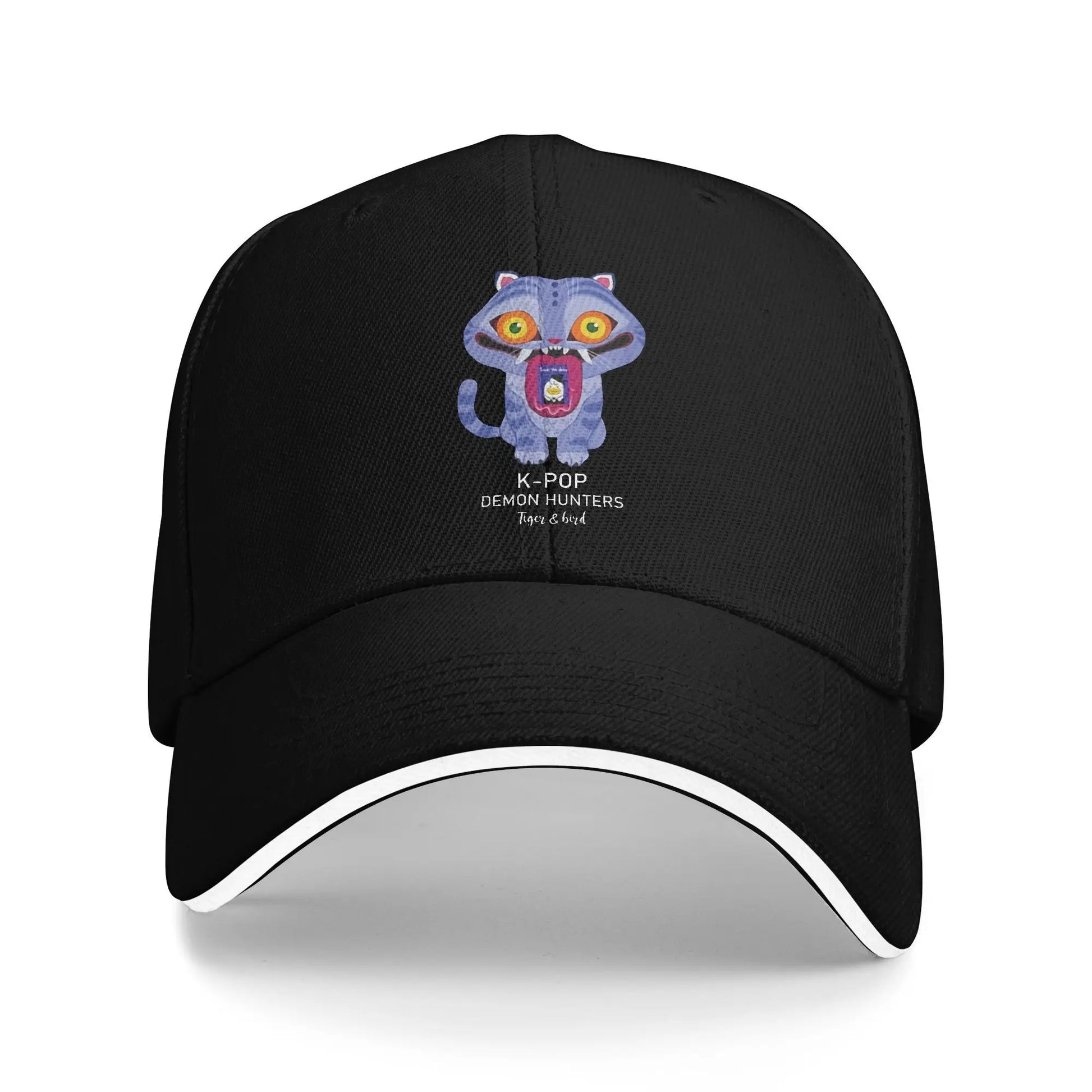 K POP demon hunters tiger and bird Baseball Cap Tennis Skate Breathable Trucker Hat Couple Women Vintage Design Baseball Caps