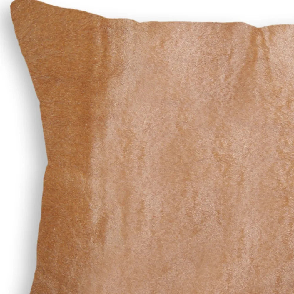 HMS 12\" X 20\" Chocolate Cowhide Decorative Throw Pillow