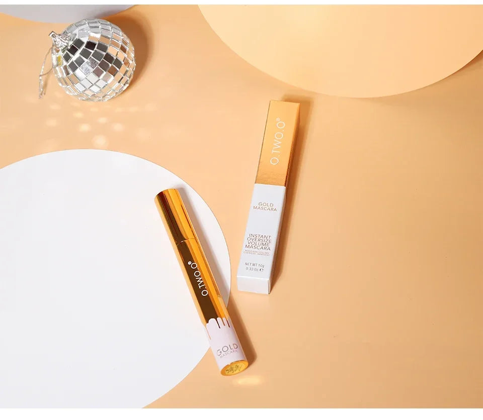 3D Mascara Eyelashes Lengthening Black Lash Eyelash Extension Eye Lashes Brush Beauty Makeup Long-wearing Gold Color Mascara