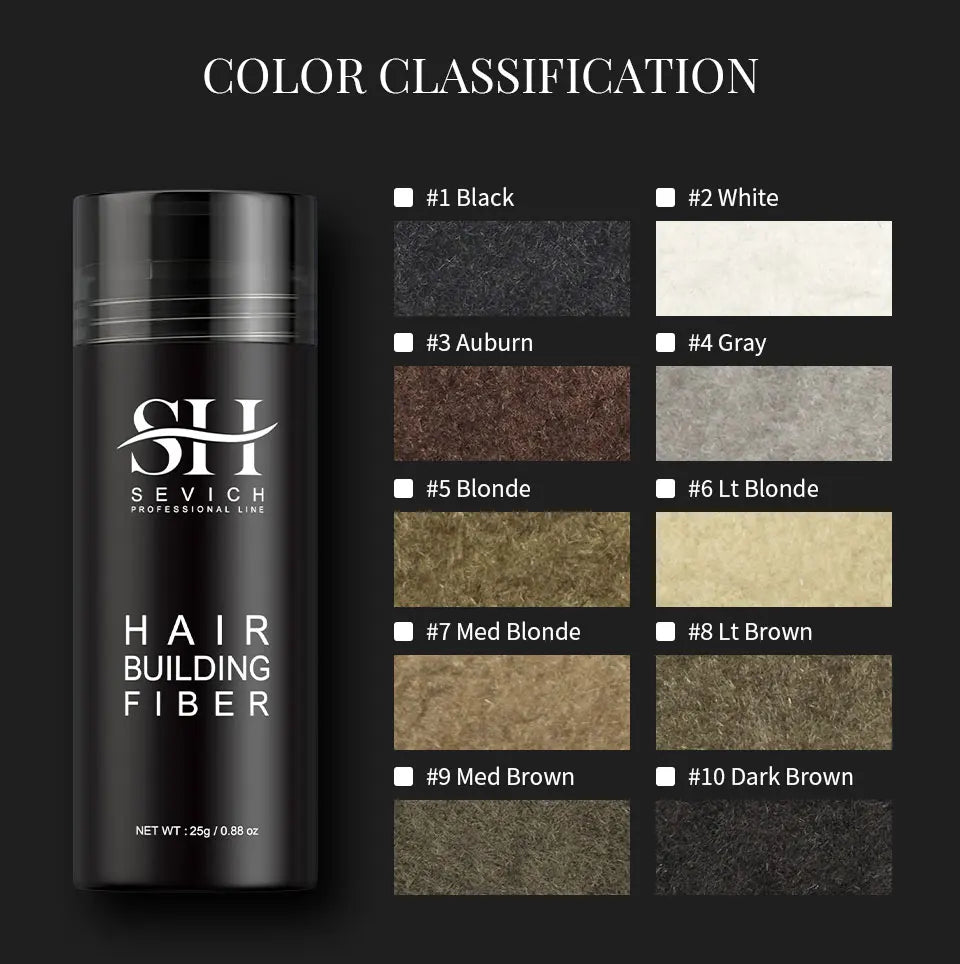 3pcs Hair Fibers Set Keratin Hair Building Styling Powder Hair Loss Instant Regrowth Thickening Powders Hairline Beard Filling