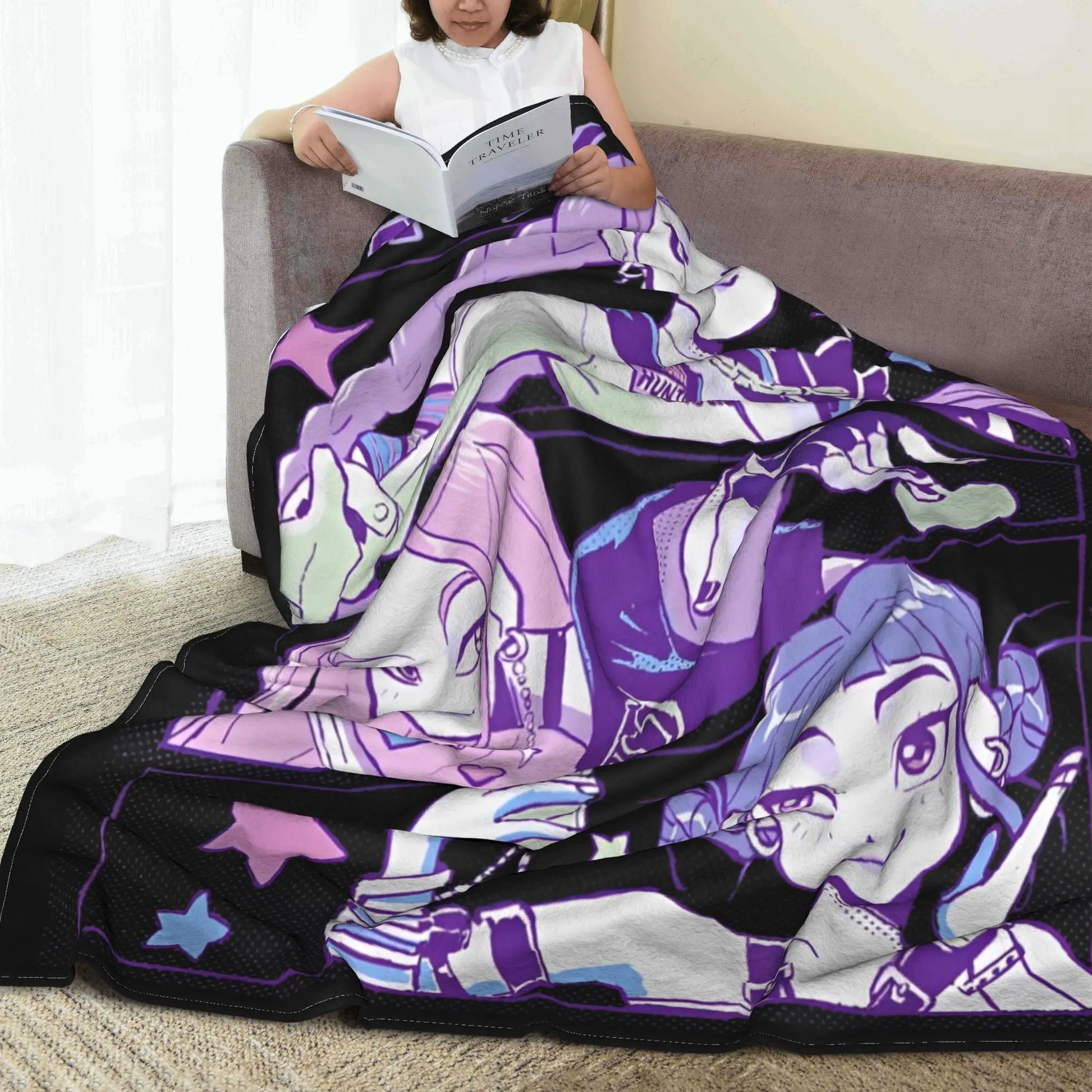 K Pop Demon Hunters Team Anime Plush Blanket Girls Boys  Flannel Throw Blanket For Bedroom Warm Soft Quality Bedspread Gift