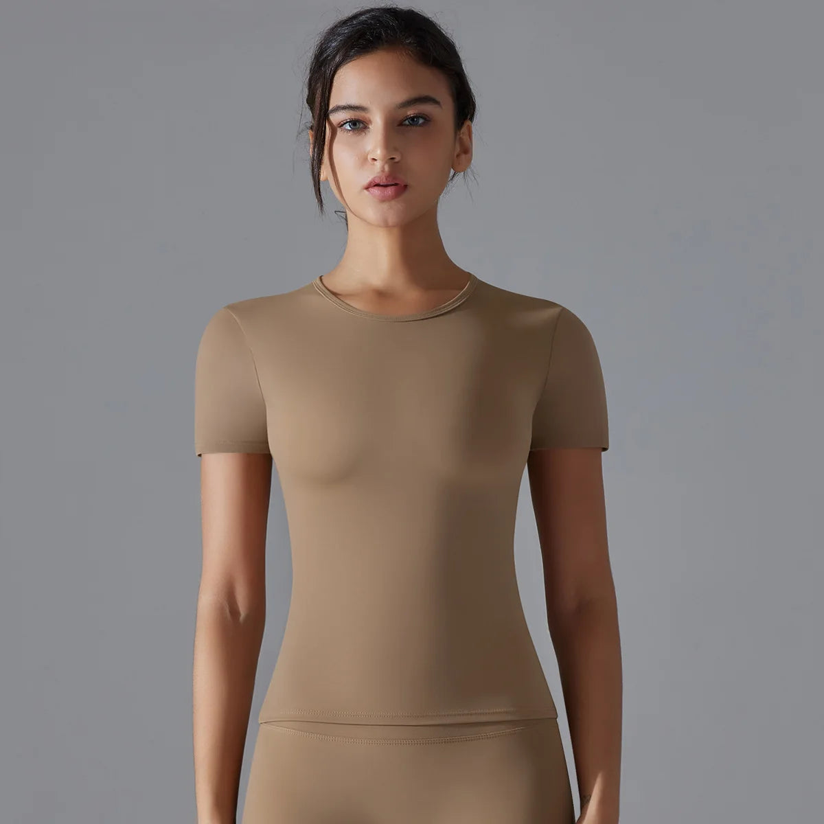 Female Short Sleeves Yoga Shirts Women Fitness Sports T-Shirts Yoga Top Quick Dry Running Tops Tights Gym Workout Push Up Clothe