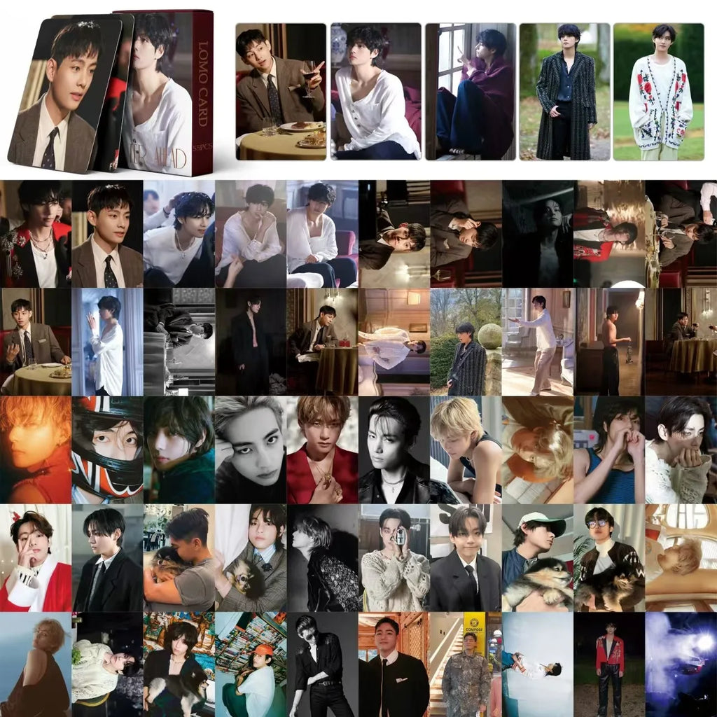 55pcs/Set Kpop TaeHyung Solo Album WINTER AHEAD Lomo Cards Idol HD Photo Cards for Fans To Collect Cards