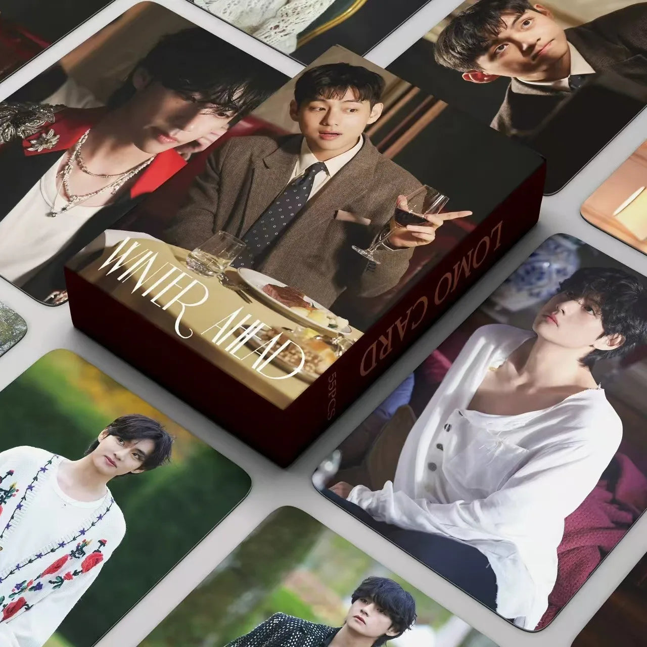55pcs/Set Kpop TaeHyung Solo Album WINTER AHEAD Lomo Cards Idol HD Photo Cards for Fans To Collect Cards