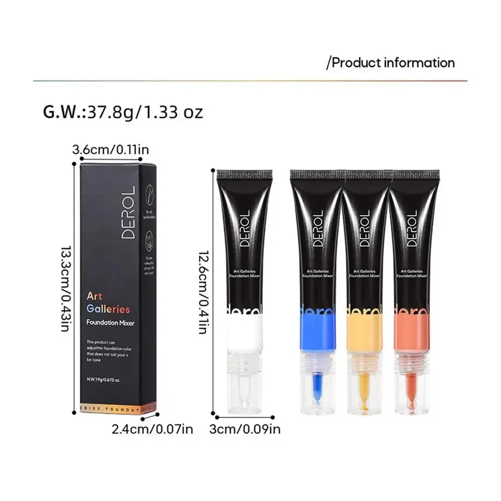 4 Colors Correction Makeup Base Color Adjustment White Blue Yellow Orange Base Blender Makeup Custom Shadow Blend Pigment Beauty
