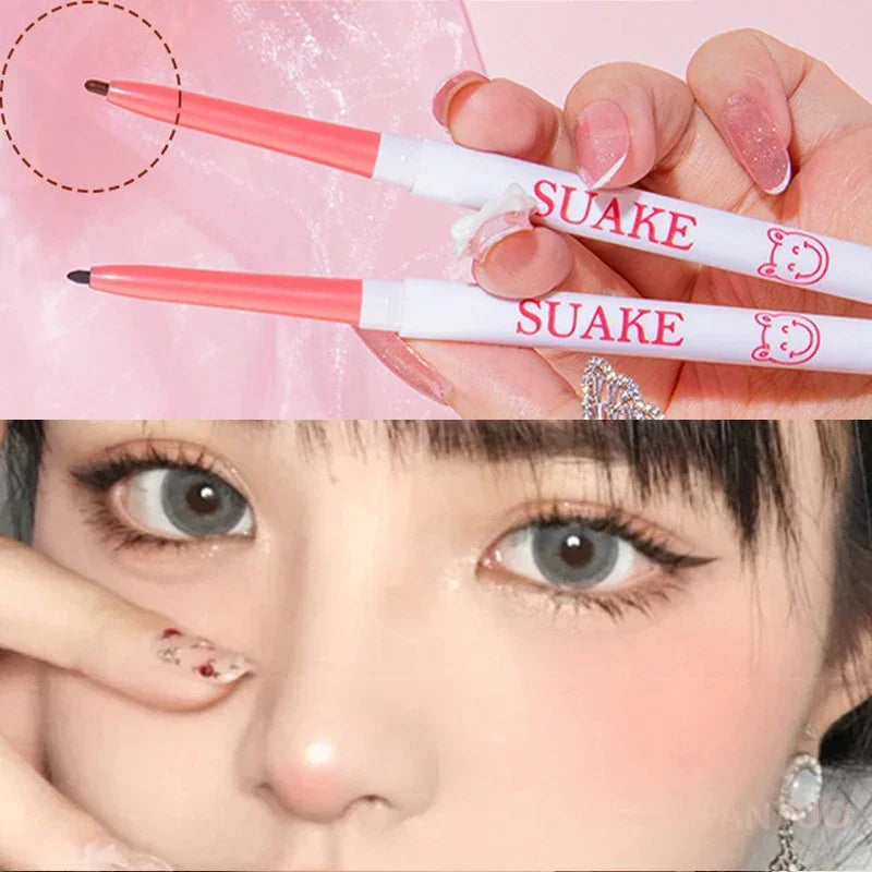 1pcs Beauty Eyeliner Pencil Eyeliner Gel Pen Waterproof Long Lasting Silkworm Pen Black Brown Eyeliner for Beginners Eye Makeup
