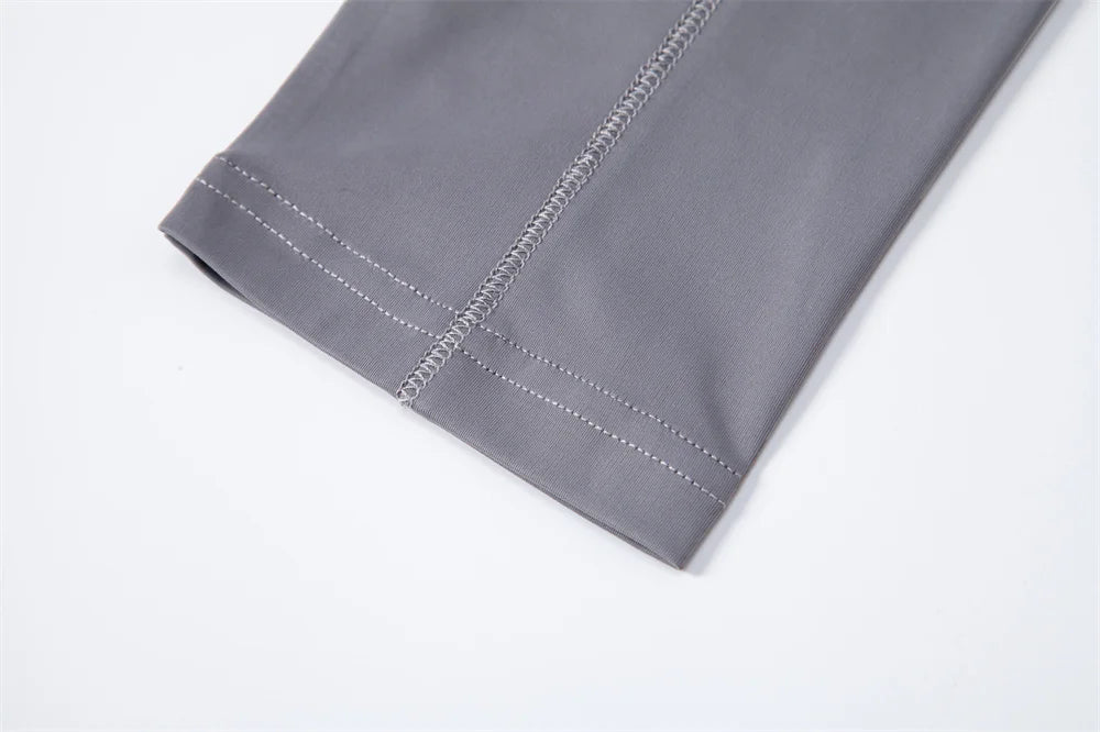 AIOPESON Men's UPF100+ Sun Protection Long Sleeve Shirt Solid Color Zipper Outdoor Shirts Stand Collar Quick Dry T Shirts