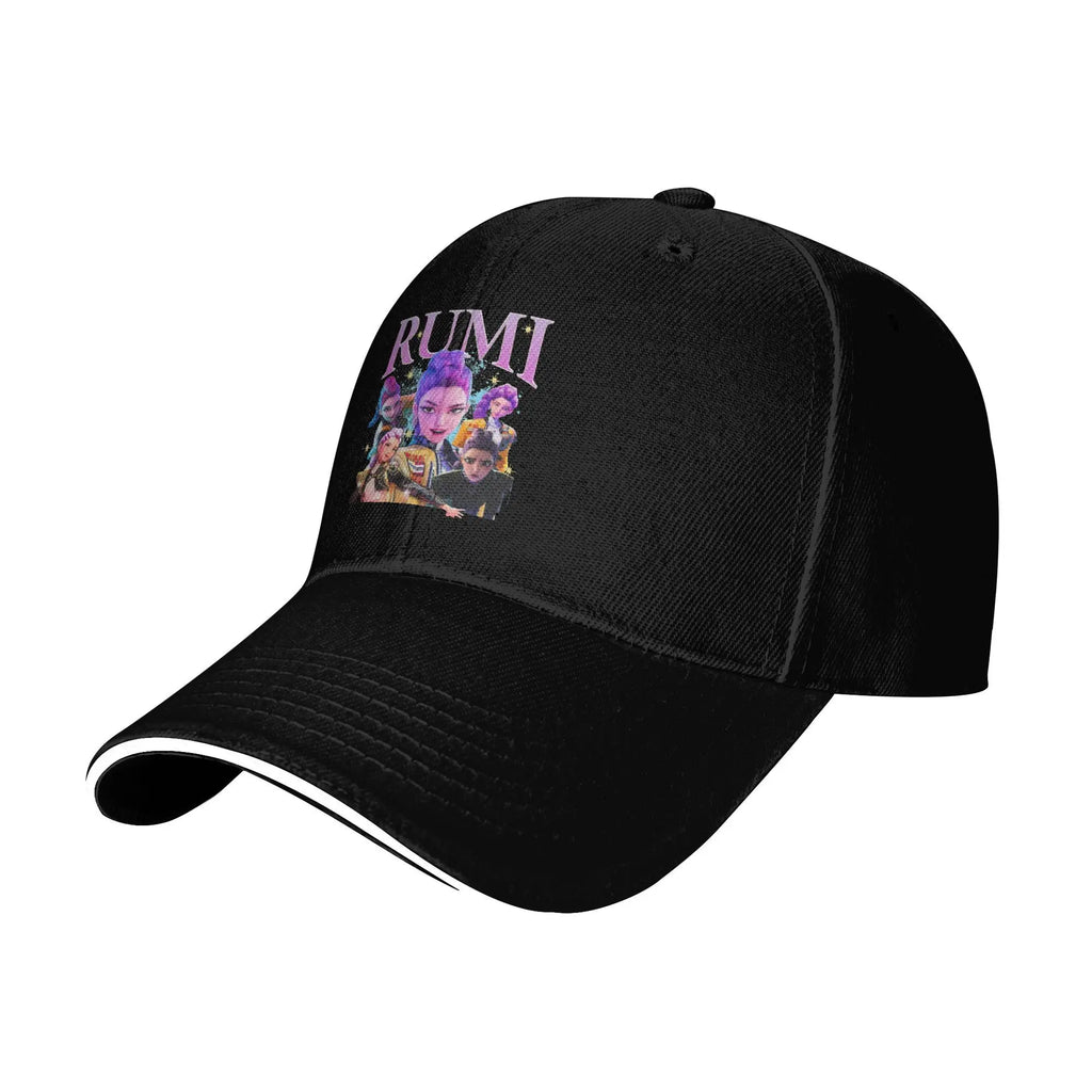 Rumi K pop Demon Hunters Casual Baseball Cap Summer Huntrix Trucker Hat Tennis Skate Hip Hop Hats Female Male Baseball Caps