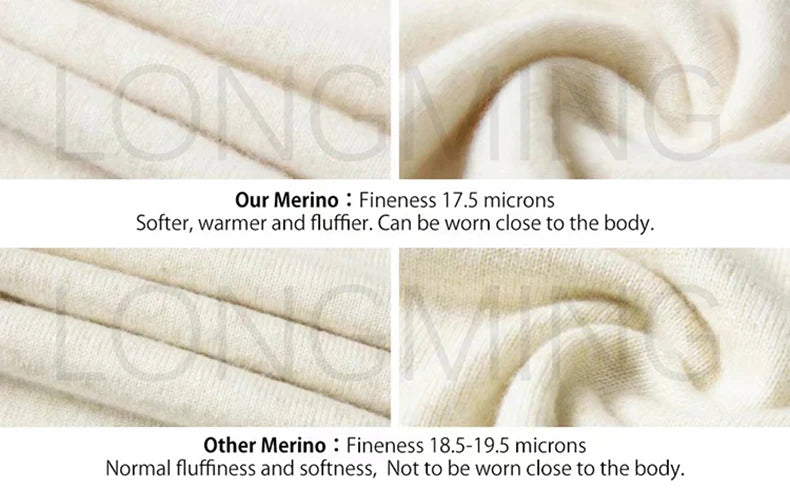 Aliselect New Fashion Women Clothing 100% Merino Wool Sweater O-Neck Long Sleeve Spring Autumn Winter Cardigan Knitwears Tops