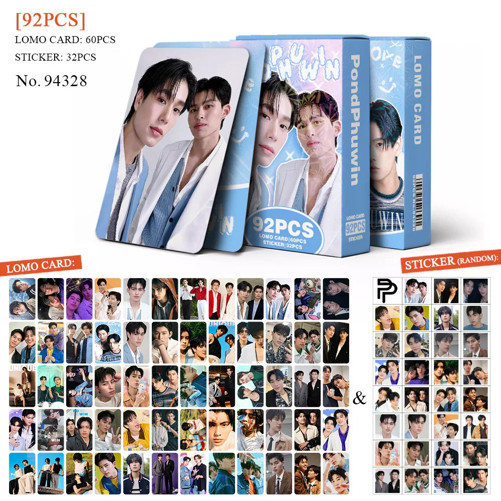 92 Small Thai Star PONDPHUWIN Photo Cards Instant Photo Cards Star Collection Cards and Self-printed LOMO Cards in Stock
