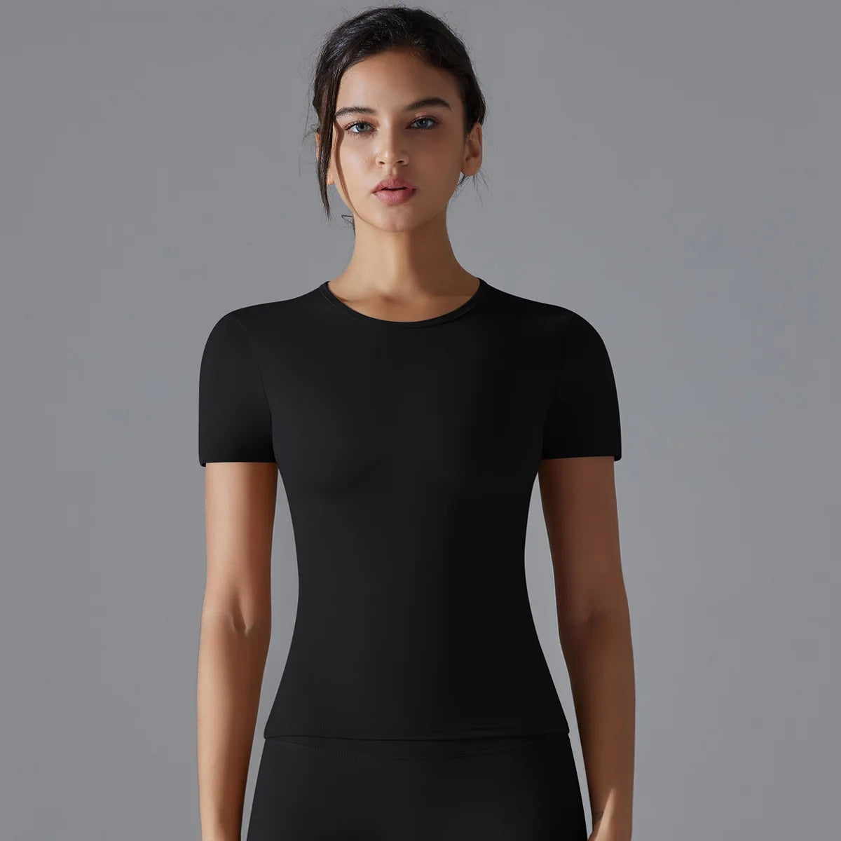 Female Short Sleeves Yoga Shirts Women Fitness Sports T-Shirts Yoga Top Quick Dry Running Tops Tights Gym Workout Push Up Clothe