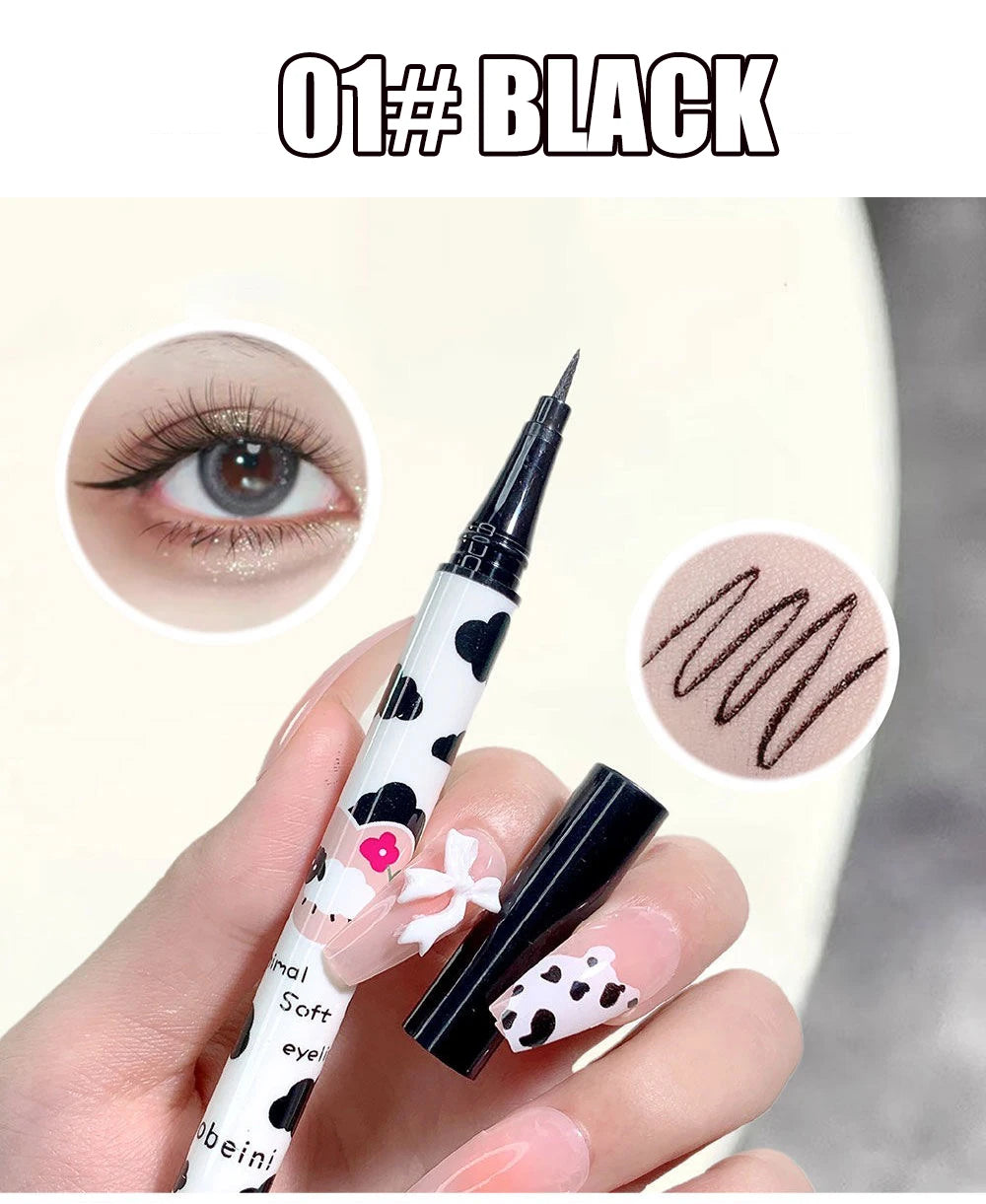 3 Colors Brown Lying Silkworm Liquid Eyeliner Pen Waterproof Big Eyes Makeup Smooth Quick-drying Women Cosmetics Beauty Tools
