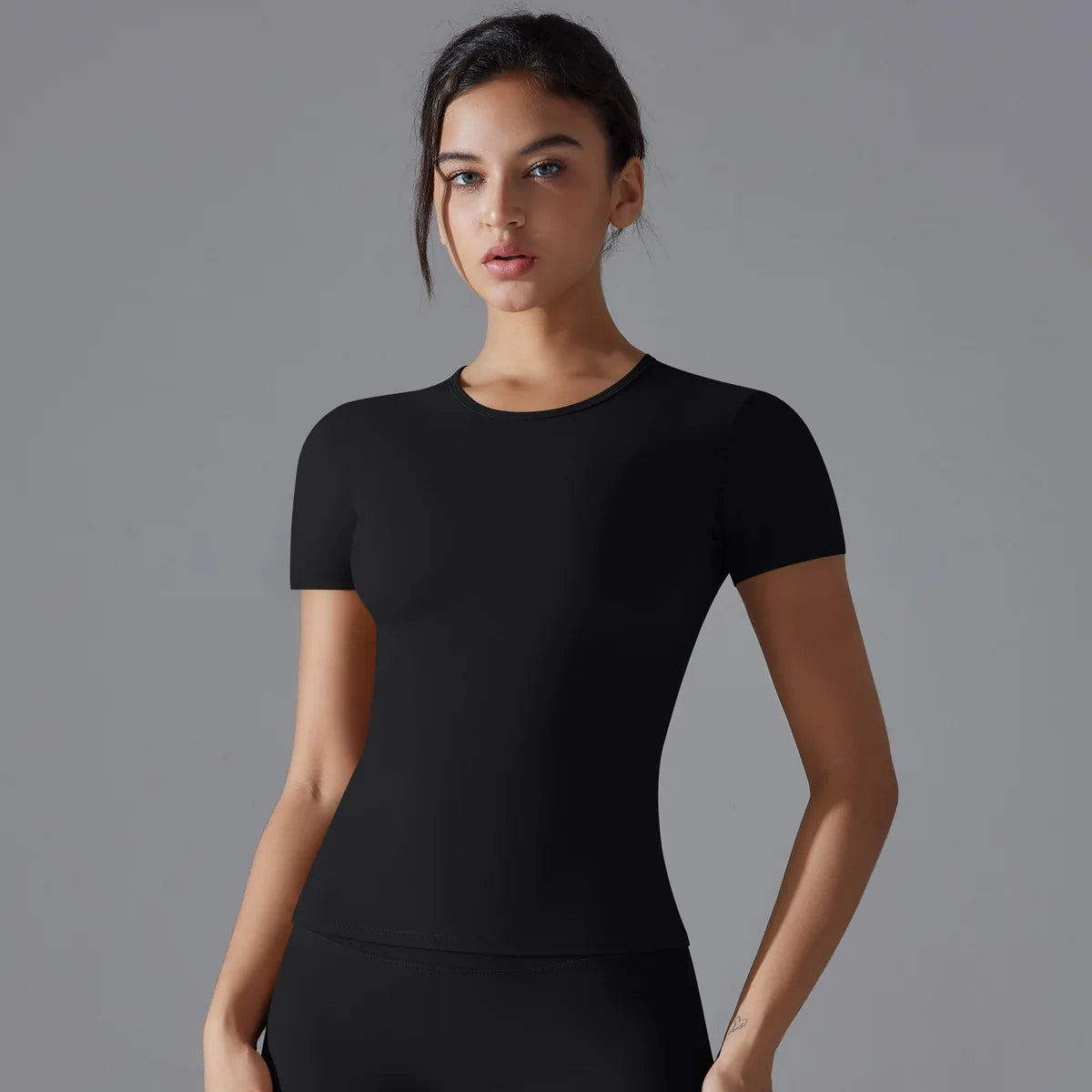 Female Short Sleeves Yoga Shirts Women Fitness Sports T-Shirts Yoga Top Quick Dry Running Tops Tights Gym Workout Push Up Clothe