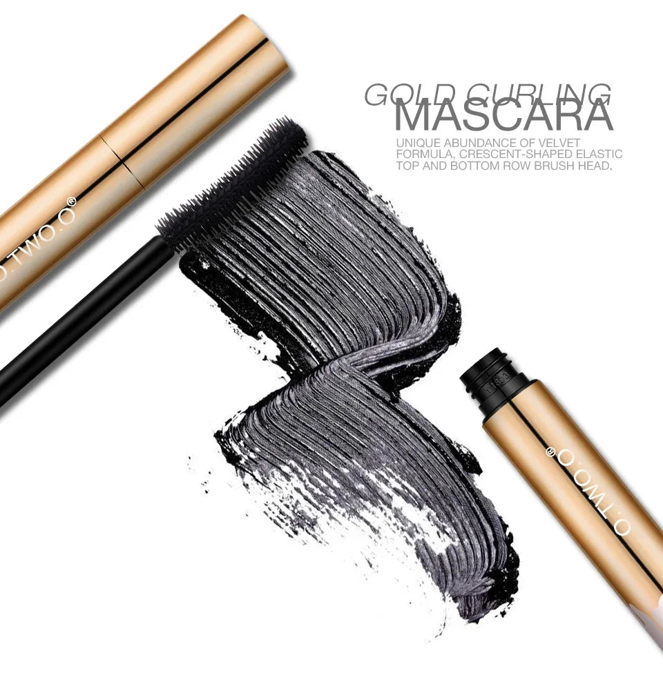 3D Mascara Eyelashes Lengthening Black Lash Eyelash Extension Eye Lashes Brush Beauty Makeup Long-wearing Gold Color Mascara