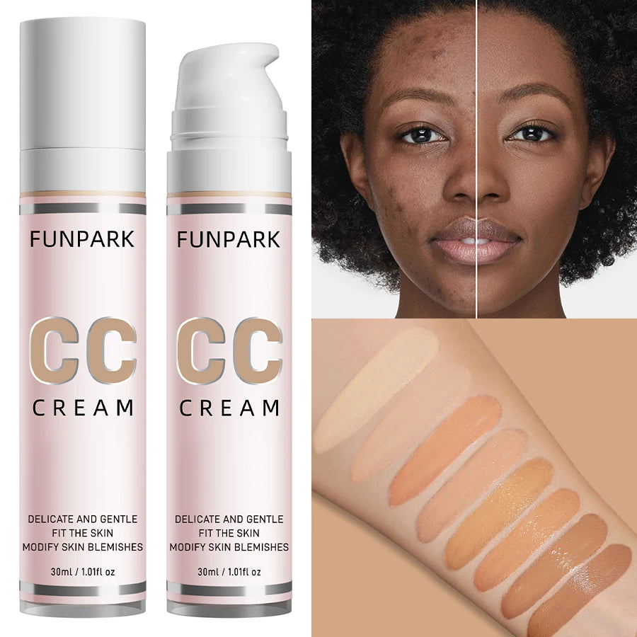 30ml 1Pc Color Correcting CC Cream Facial Foundation Waterproof Concealer Whitening Liquid Foundation Korean Makeup Cosmetics