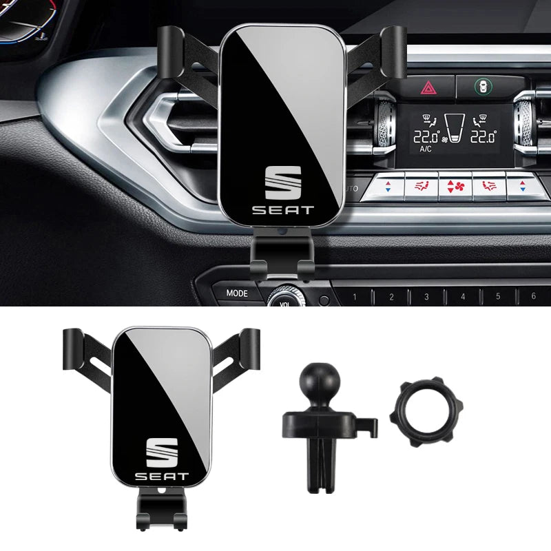 ABS Car Phone Holder 360 Rotation Gravity Auto Grip Bracket For Seat Cupra FR Leon Ibiza Mk3 5F 6J Ateca Sportcoup Exeo Altea