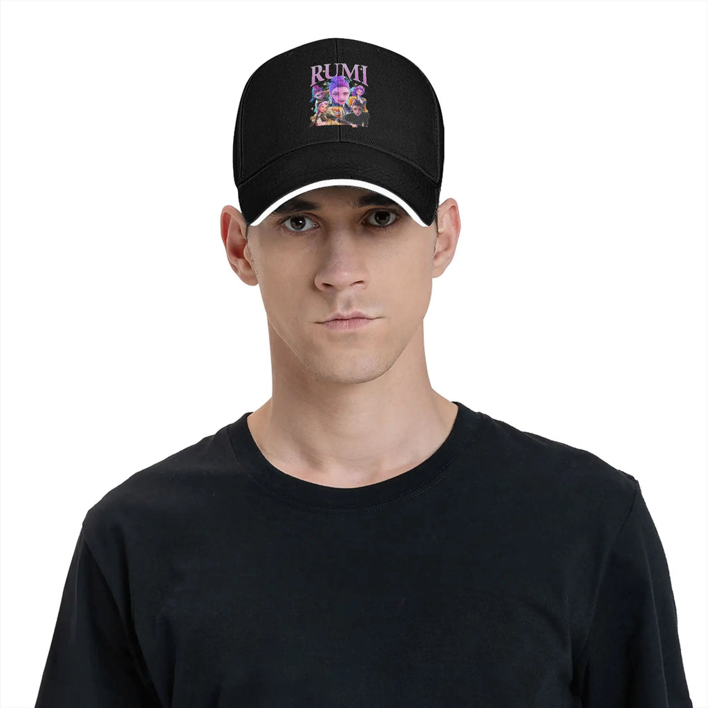 Rumi K pop Demon Hunters Casual Baseball Cap Summer Huntrix Trucker Hat Tennis Skate Hip Hop Hats Female Male Baseball Caps