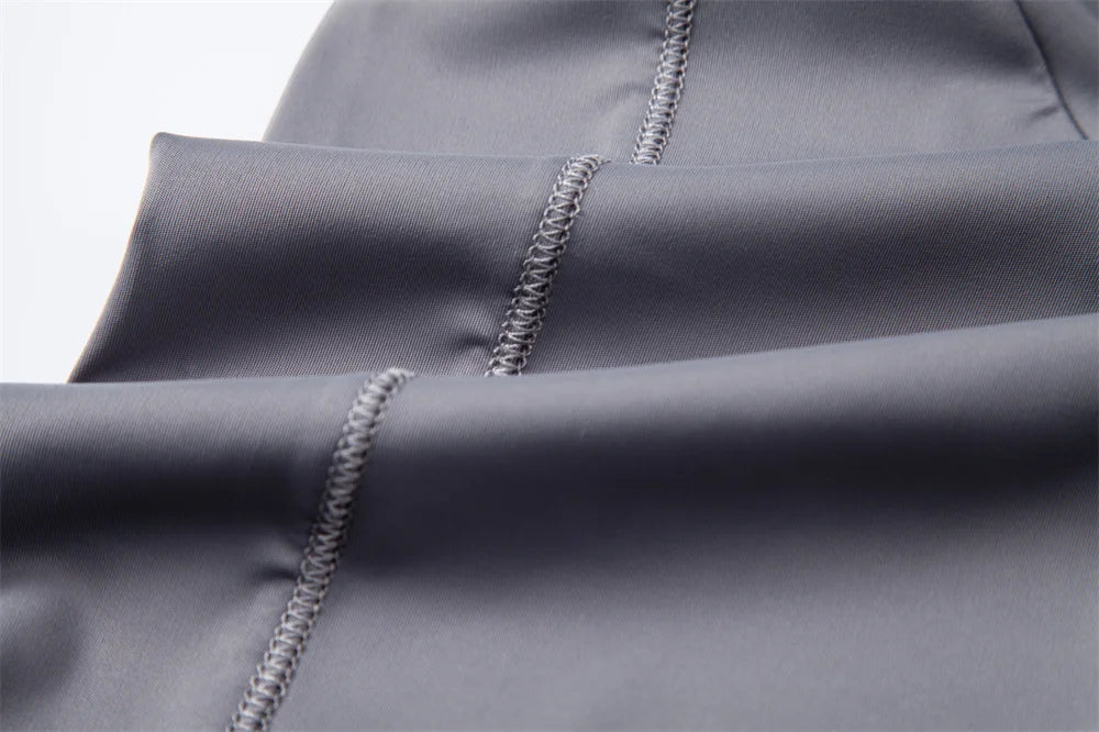 AIOPESON Men's UPF100+ Sun Protection Long Sleeve Shirt Solid Color Zipper Outdoor Shirts Stand Collar Quick Dry T Shirts
