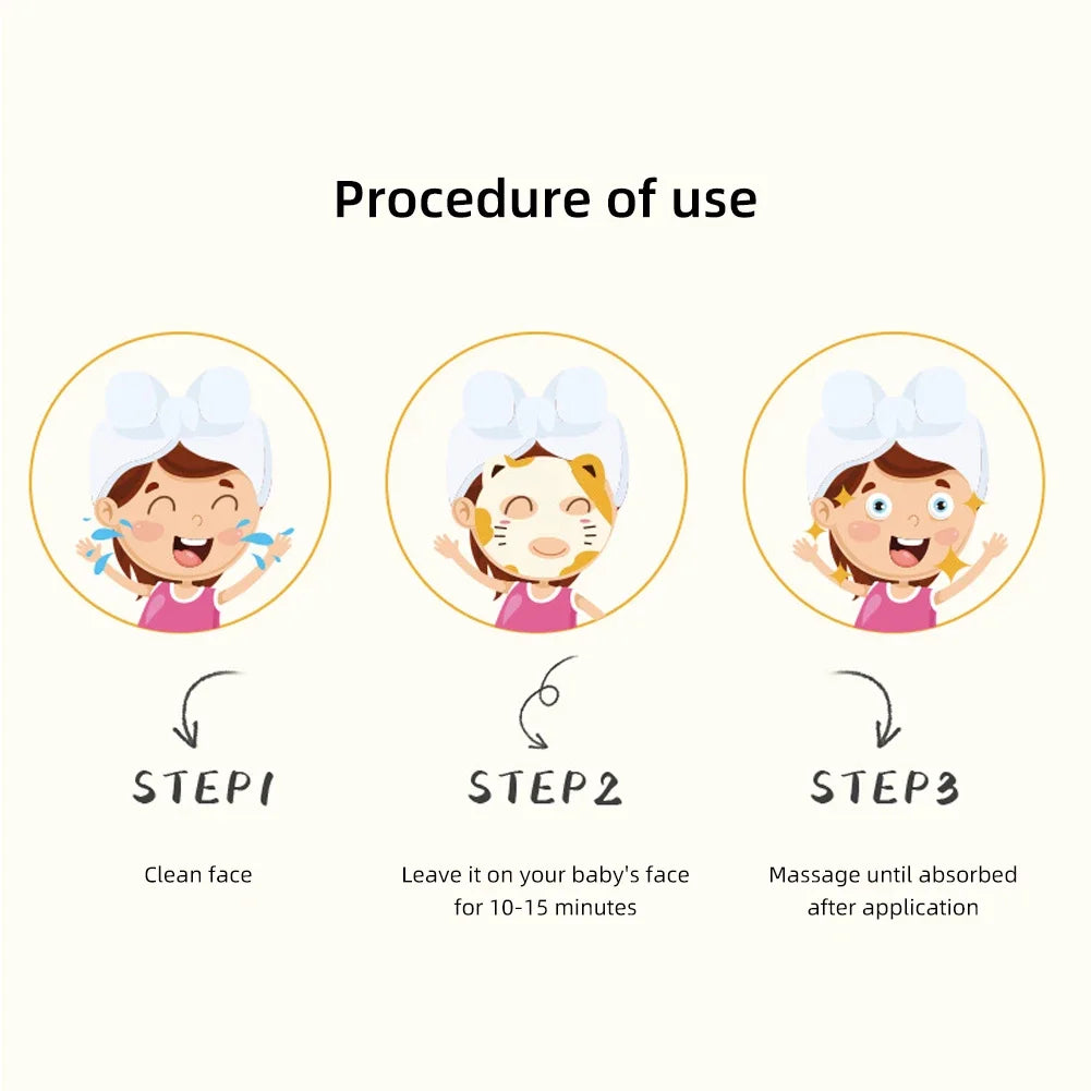 Children Face Mask Infant Child Moisturizing Mask Moisturizing Special Mask For Students Babies Skin Care Facial