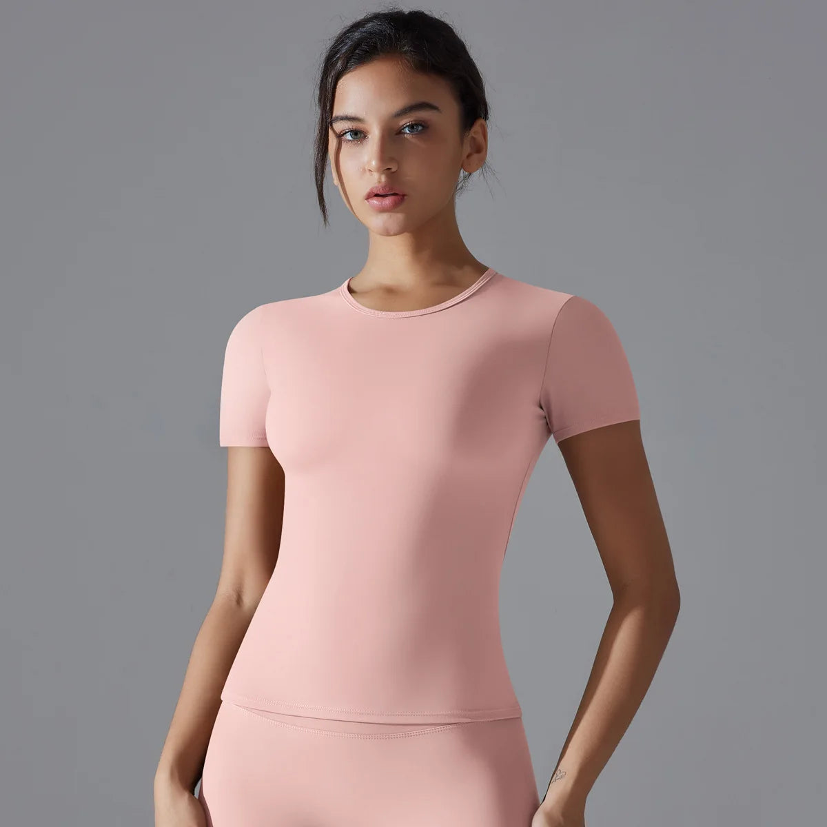 Female Short Sleeves Yoga Shirts Women Fitness Sports T-Shirts Yoga Top Quick Dry Running Tops Tights Gym Workout Push Up Clothe