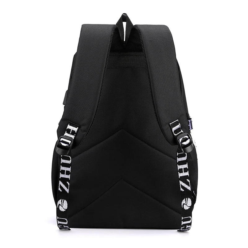 KPop Demon Hunters Print Multi-pocket Backpack Women Large Capacity Laptop Bagpack Fashion Casual USB Port Girls Schoolbag