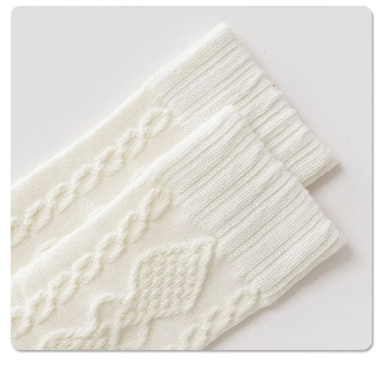 5 Pairs Girls Socks Solid White Cotton Socks A Class Socks Baby Autumn Mid Calf Socks Children Medium Socks Baby Kids Socks