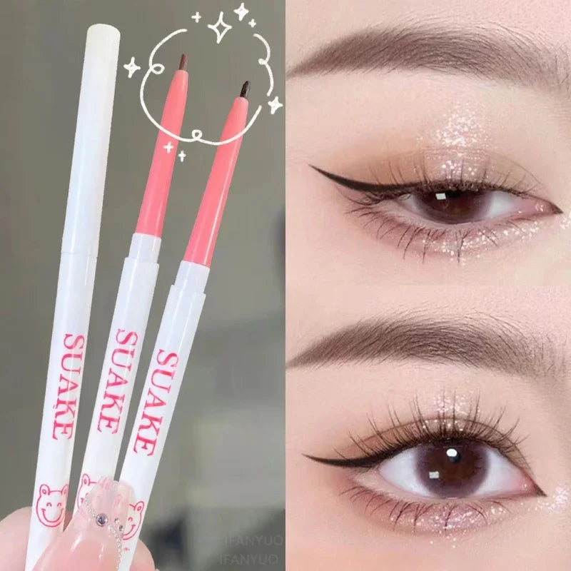 1pcs Beauty Eyeliner Pencil Eyeliner Gel Pen Waterproof Long Lasting Silkworm Pen Black Brown Eyeliner for Beginners Eye Makeup
