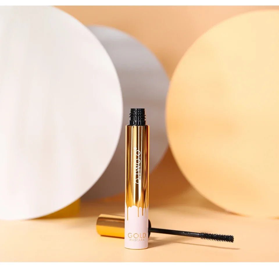 3D Mascara Eyelashes Lengthening Black Lash Eyelash Extension Eye Lashes Brush Beauty Makeup Long-wearing Gold Color Mascara