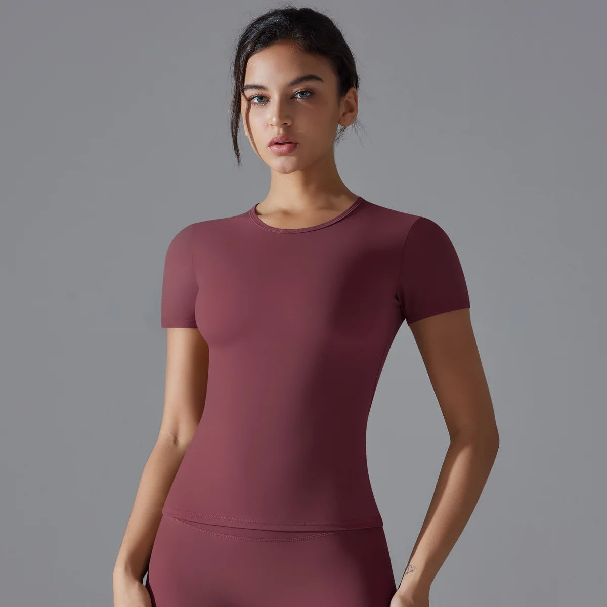 Female Short Sleeves Yoga Shirts Women Fitness Sports T-Shirts Yoga Top Quick Dry Running Tops Tights Gym Workout Push Up Clothe