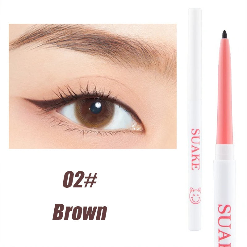 1pcs Beauty Eyeliner Pencil Eyeliner Gel Pen Waterproof Long Lasting Silkworm Pen Black Brown Eyeliner for Beginners Eye Makeup