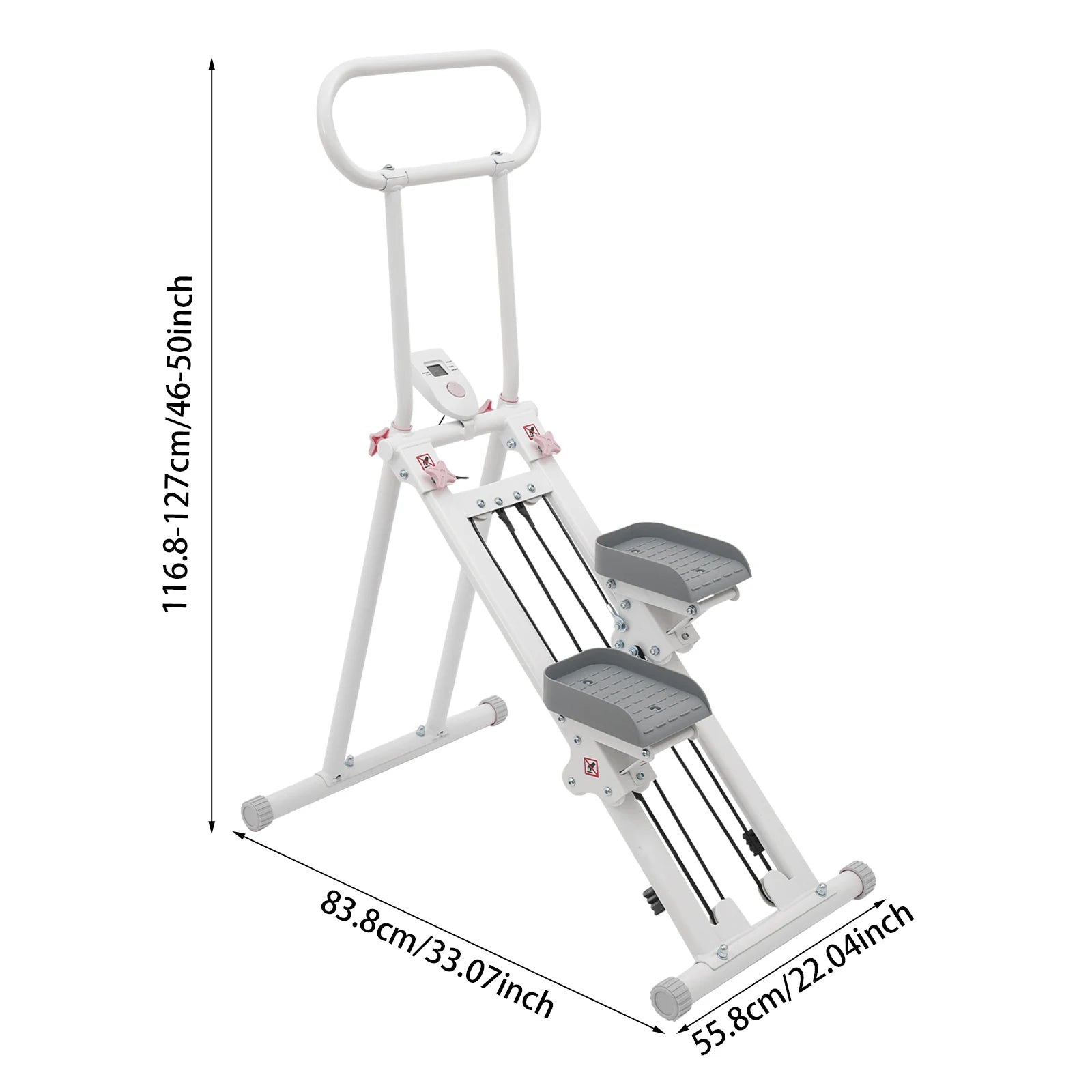 Home Foldable Step Machine Indoor Vertical Stair Climbing Machine or Full-Body Workout, Stair Stepper for Home Gym, 300lbs