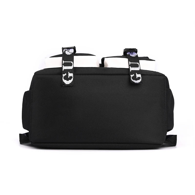 KPop Demon Hunters Print Multi-pocket Backpack Women Large Capacity Laptop Bagpack Fashion Casual USB Port Girls Schoolbag