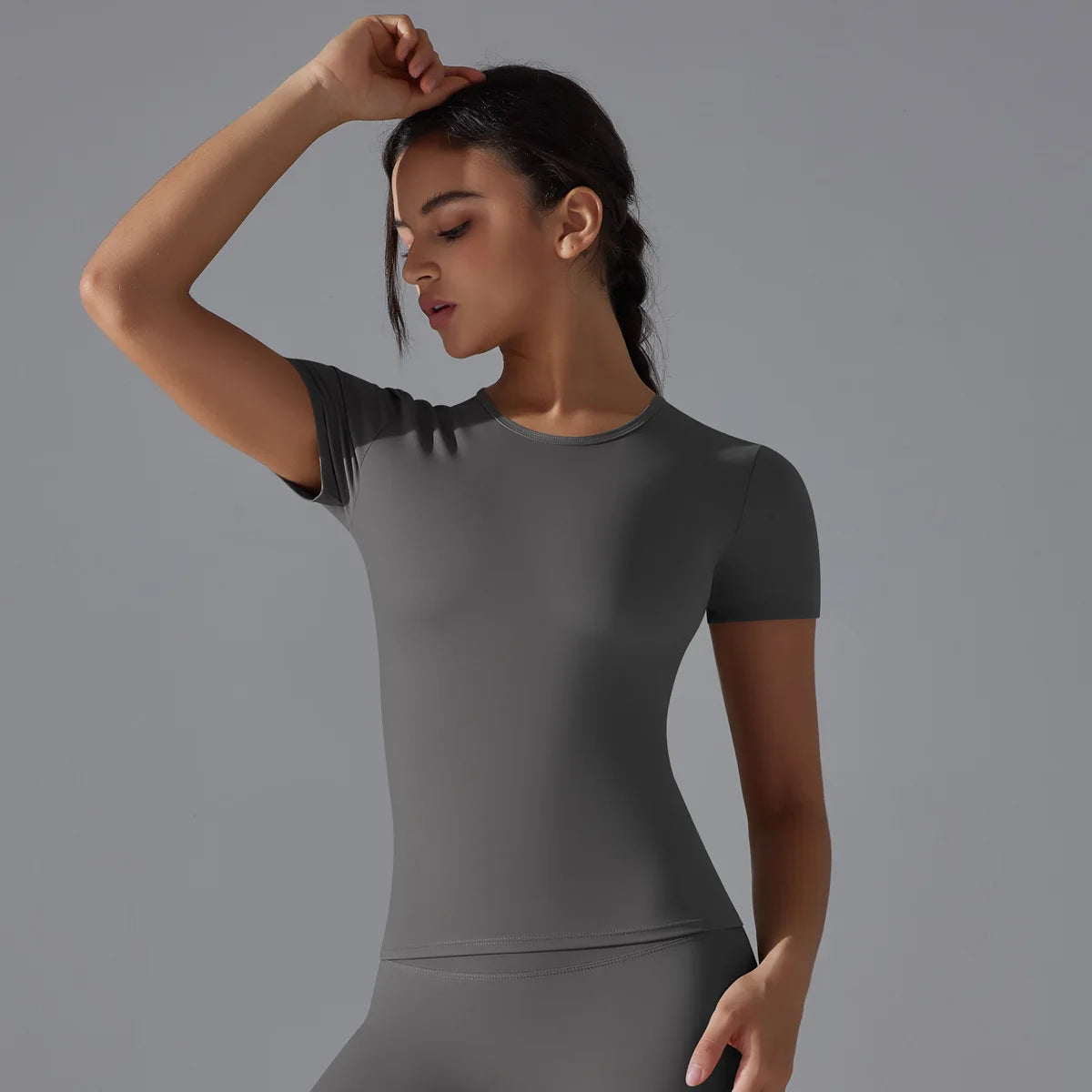 Female Short Sleeves Yoga Shirts Women Fitness Sports T-Shirts Yoga Top Quick Dry Running Tops Tights Gym Workout Push Up Clothe