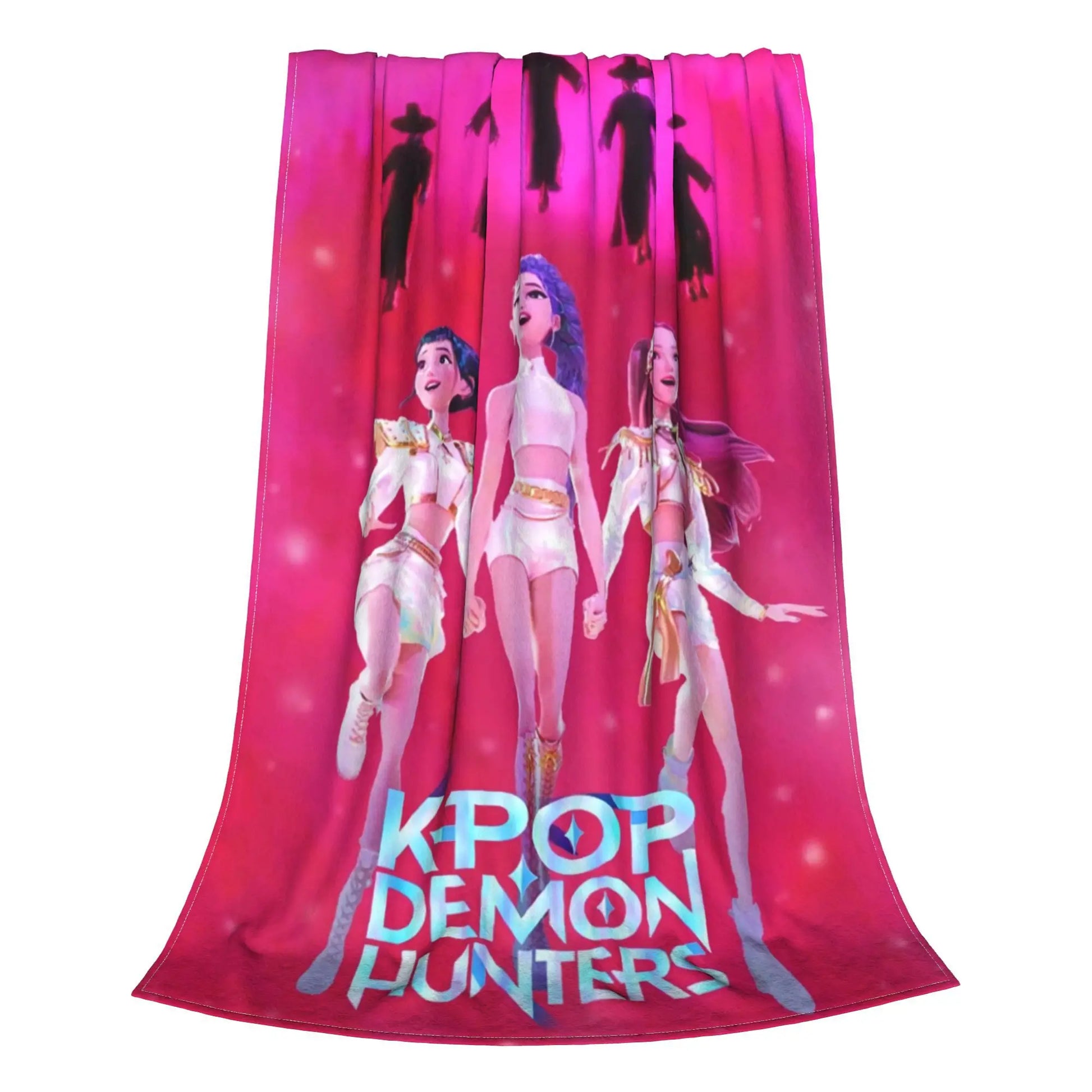 Warm BlanketKids Travel K pop Demon Hunters Throw Blanket  Flannel Bedspread For Outdoor Comfortable Sofa Bed Cover