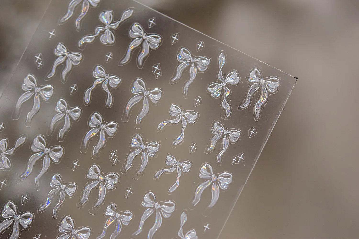 Delicate Jelly chic Bowknot Silk Ribbon Knot Star Shiny Dreamy Self Adhesive Nail Art Decorations Sticker Dressy Manicure Decals