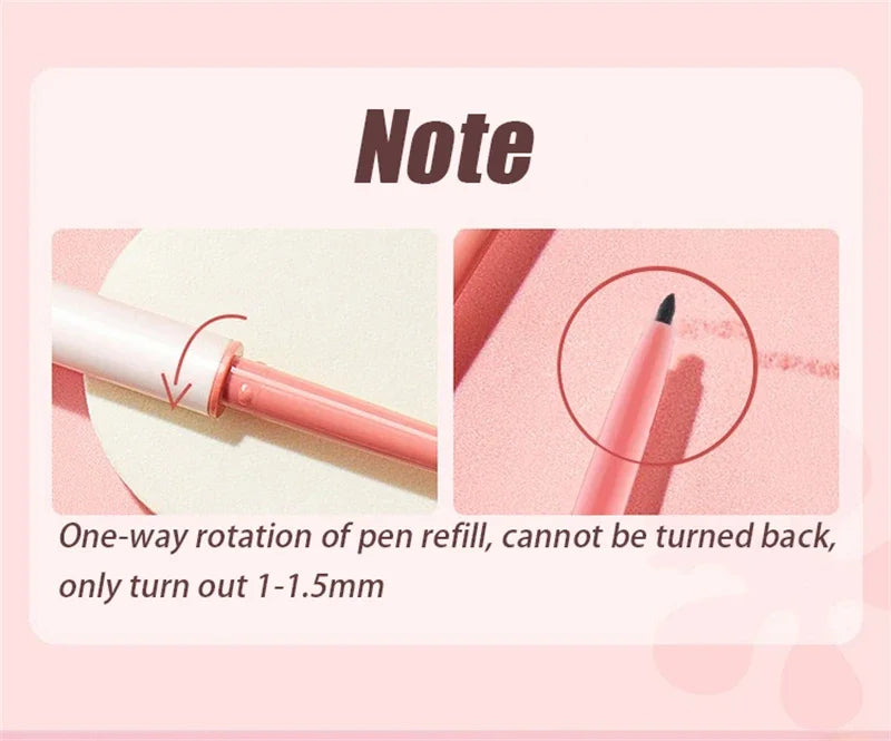 1pcs Beauty Eyeliner Pencil Eyeliner Gel Pen Waterproof Long Lasting Silkworm Pen Black Brown Eyeliner for Beginners Eye Makeup