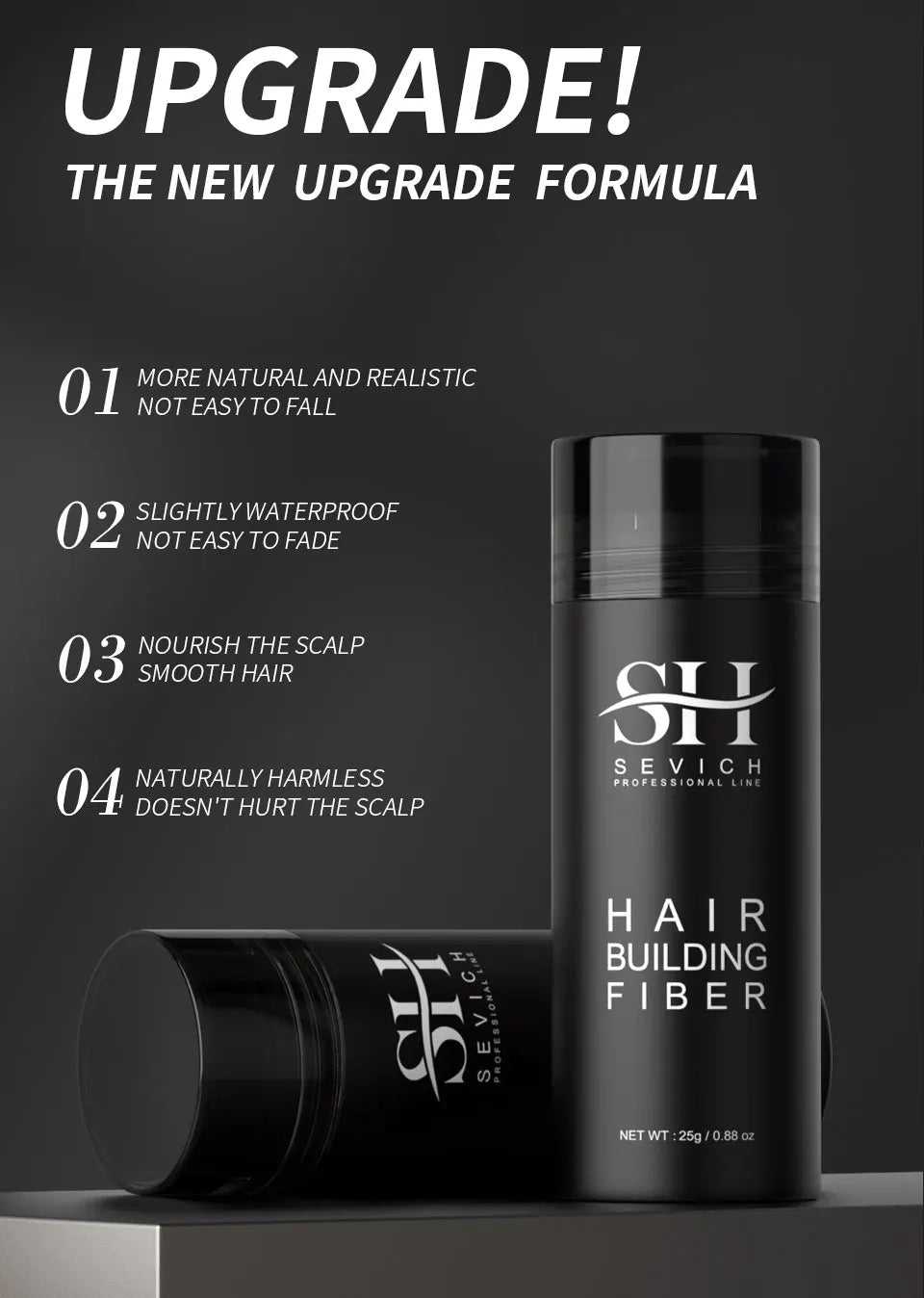 3pcs Hair Fibers Set Keratin Hair Building Styling Powder Hair Loss Instant Regrowth Thickening Powders Hairline Beard Filling