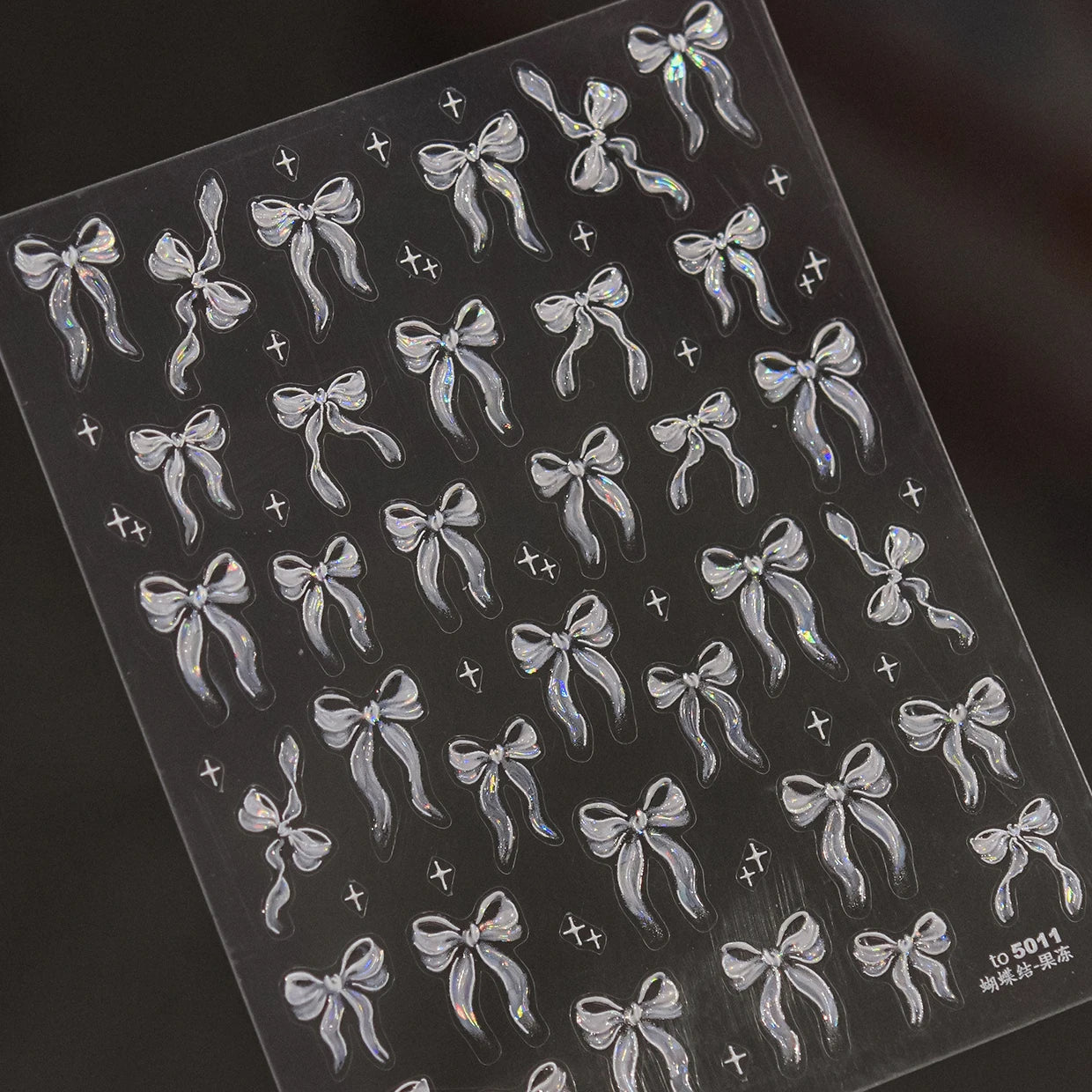 Delicate Jelly chic Bowknot Silk Ribbon Knot Star Shiny Dreamy Self Adhesive Nail Art Decorations Sticker Dressy Manicure Decals