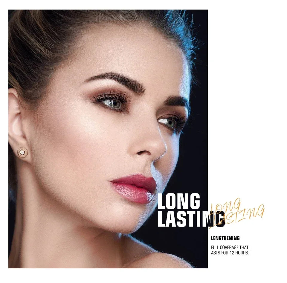 3D Mascara Eyelashes Lengthening Black Lash Eyelash Extension Eye Lashes Brush Beauty Makeup Long-wearing Gold Color Mascara