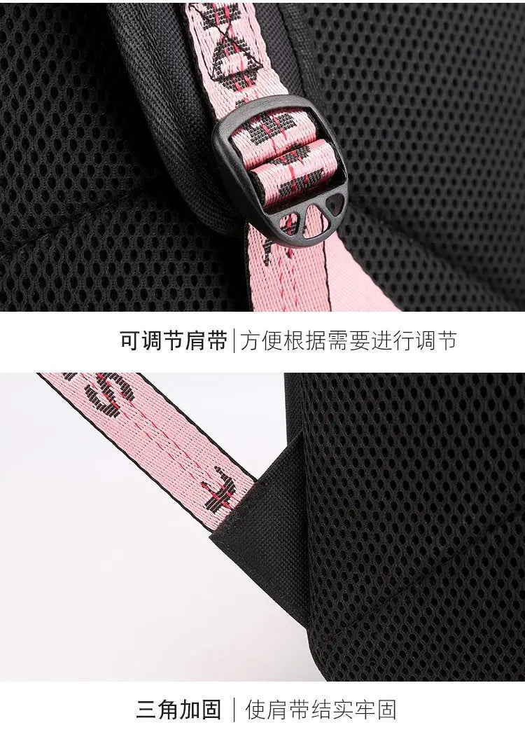 KPop Demon Hunters Backpacks Teen Hot Sale Harajuku Korean Anime Schoolbags Boys Girls USB Charging Large Capacity Shoulders Bag
