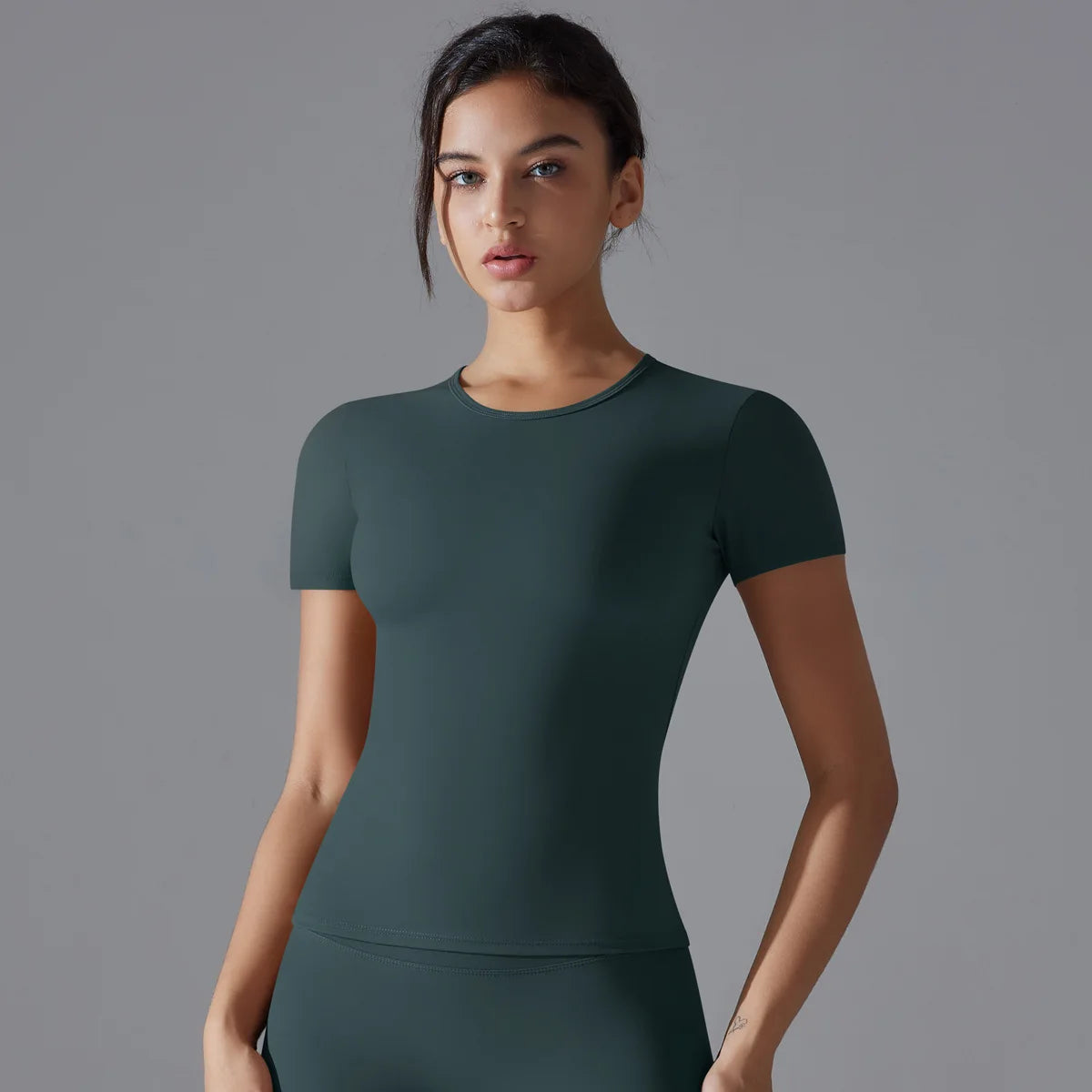 Female Short Sleeves Yoga Shirts Women Fitness Sports T-Shirts Yoga Top Quick Dry Running Tops Tights Gym Workout Push Up Clothe