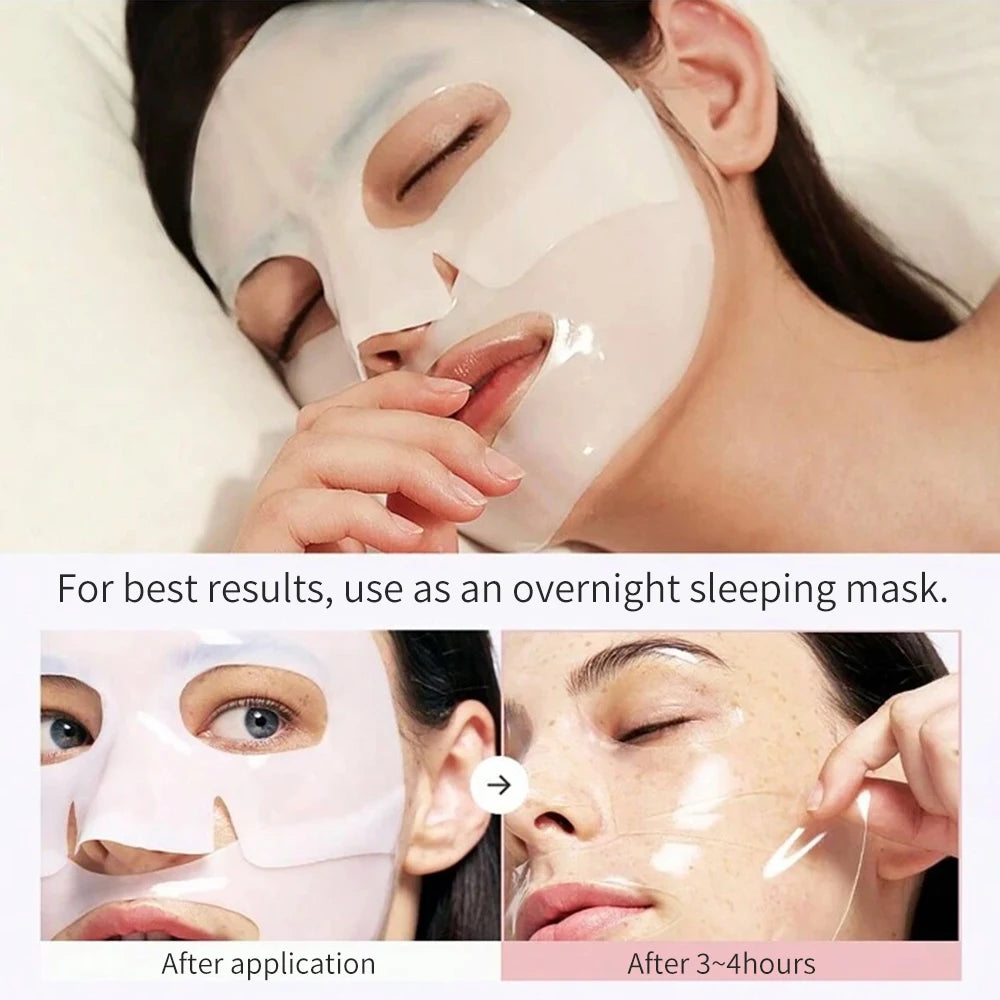 Hllozzi 34g*4 Bio-Collagen Sheet Mask w/Hyaluronic Acid & Vitamin C Hyaluronic Acid Hydrating Sleeping Mask