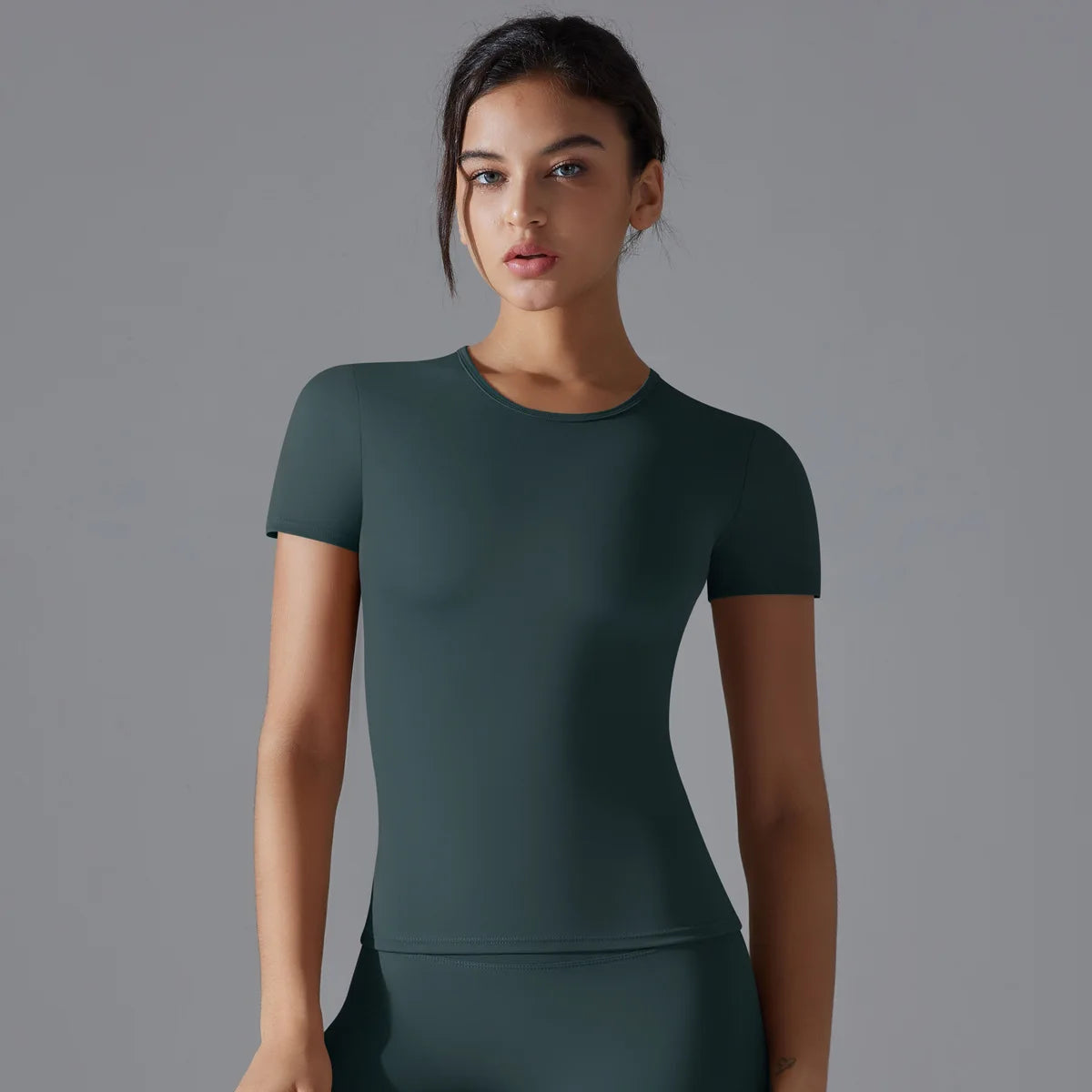 Female Short Sleeves Yoga Shirts Women Fitness Sports T-Shirts Yoga Top Quick Dry Running Tops Tights Gym Workout Push Up Clothe