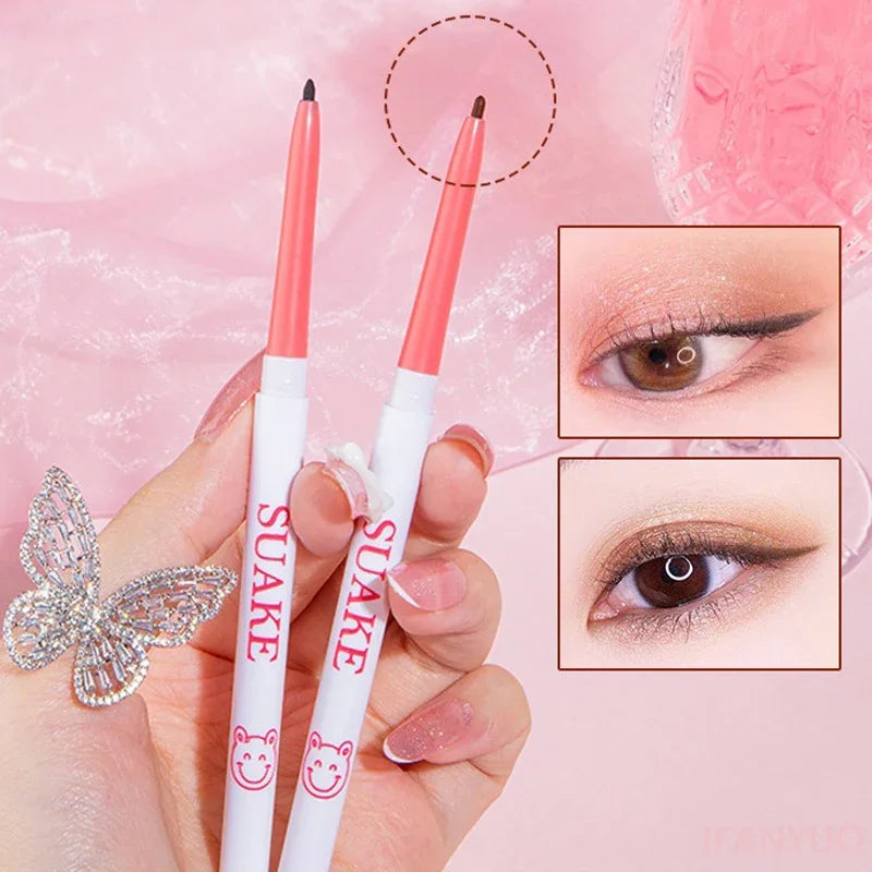 1pcs Beauty Eyeliner Pencil Eyeliner Gel Pen Waterproof Long Lasting Silkworm Pen Black Brown Eyeliner for Beginners Eye Makeup